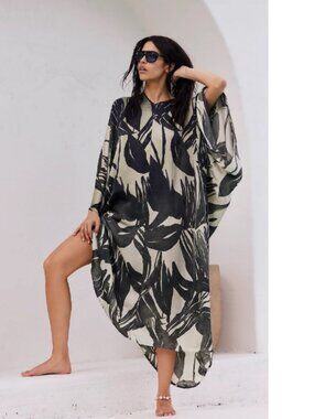 NEW! Free People Palm Shadow Maxi Kaftan - One Size